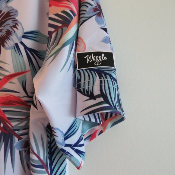 WAGGLE Tropic Breeze Hawaiian Stretch Golf Polo Shirt - Size L - Picture 5 of 14